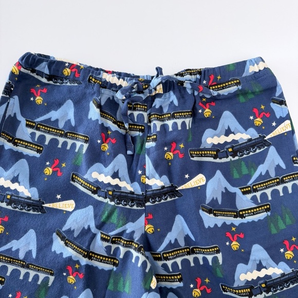 Hanna Andersson Adult Warner Bros Discovery Polar Express Flannel Pajama Bottoms - Picture 4 of 8